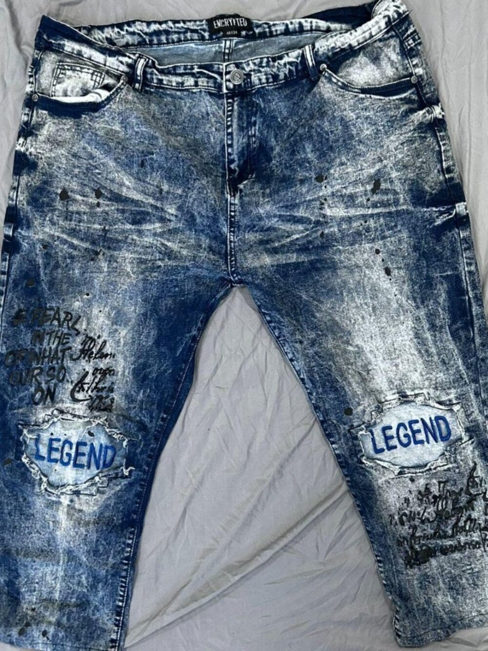 Encrypted "Legend" Men's Blue and Navy Jeans